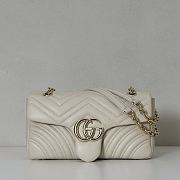 Gucci GG Marmont Shoulder White Bag 26x15x7CM - 1