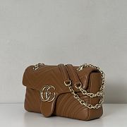Gucci GG Marmont Shoulder Brown Bag 26x15x7CM - 3