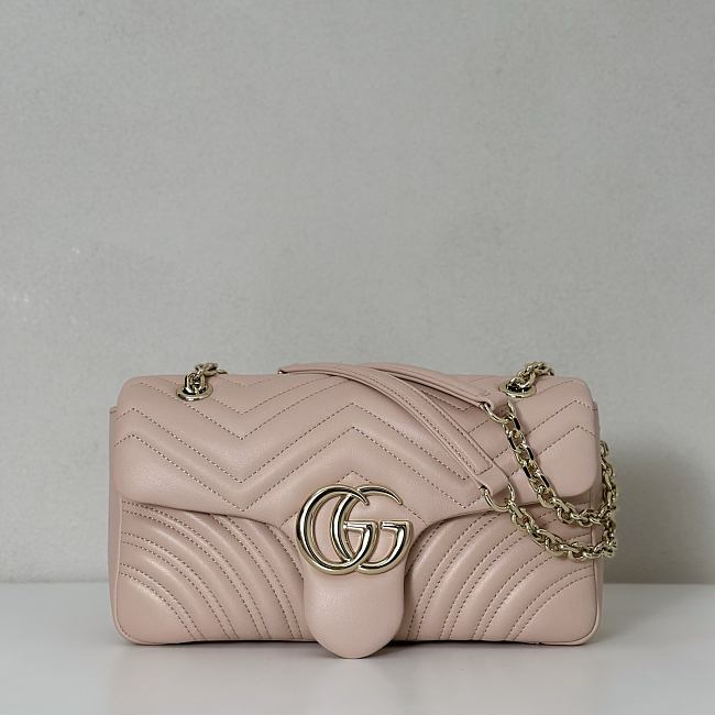 Gucci GG Marmont Shoulder Pink Bag 26x15x7CM - 1