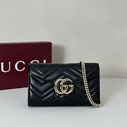 Gucci GG Marmont Wallet on Chain Black Bag 20x12x4CM - 6