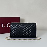 Gucci GG Marmont Wallet on Chain Black Bag 20x12x4CM - 4