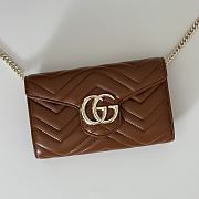 Gucci GG Marmont Wallet on Chain Brown Bag 20x12x4CM - 5