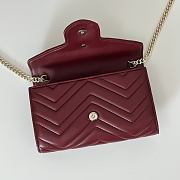 Gucci GG Marmont Wallet on Chain Plum Bag 20x12x4CM - 3