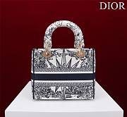 Dior Lady D-Lite Bag in Black Toile De Jouy 36x27x16CM - 5
