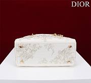 Dior Lady D-Lite Bag in White Toile De Jouy 36x27x16CM - 6