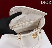 Dior Lady D-Lite Bag in White Toile De Jouy 36x27x16CM - 2