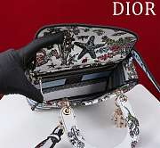 Dior Lady D-Lite Bag in White Blue Toile De Jouy 36x27x16CM - 5