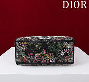 Dior Lady D-Lite Bag in Black Pink Toile De Jouy 36x27x16CM - 6