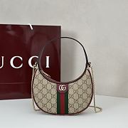 Gucci Ophidia Half-moon Bag in Beige Burgundy 20x14x4CM - 1