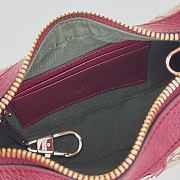 Gucci Ophidia Half-moon Bag in Beige Burgundy 20x14x4CM - 6