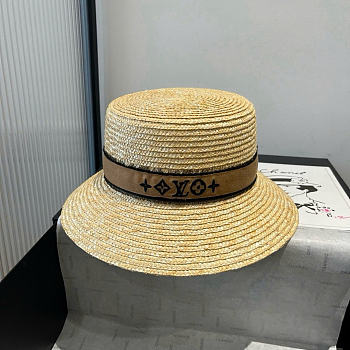 Louis Vuitton Gold and New Straw Hat LV8532