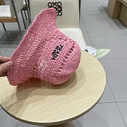 Prada Straw Hat Embroidered Logo P6422 - 6