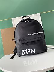 Burberry Horseferry And Logo Backpack Black Size 30x14x42CM - 4