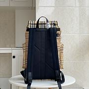 Burberry Murray Archive Check Backpack Beige Size 30x17x56CM - 6