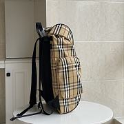 Burberry Murray Archive Check Backpack Beige Size 30x17x56CM - 4