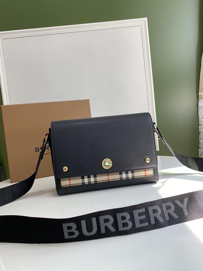 Burberry Note Crossbody Bag Black Size 25x8x18CM - 1