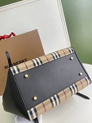 Burberry Striped Tote Black Bag Size 28x26CM - 4