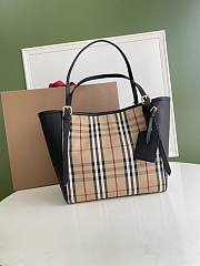 Burberry Striped Tote Black Bag Size 28x26CM - 6