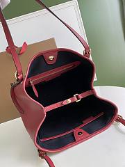 Burberry Striped Tote Red Bag Size 28x26CM - 3