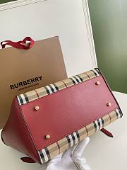 Burberry Striped Tote Red Bag Size 28x26CM - 4