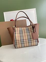 Burberry Striped Tote Brown Bag Size 28x26CM - 6