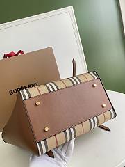 Burberry Striped Tote Brown Bag Size 28x26CM - 4