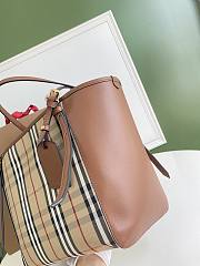 Burberry Striped Tote Brown Bag Size 28x26CM - 2