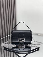 Fendi Baguette Mini Cuoio Romano Black 20x5x13cm - 3