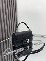Fendi Baguette Mini Cuoio Romano Black 20x5x13cm - 4