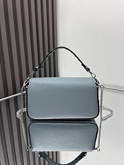 Fendi Baguette Mini Cuoio Romano Blue 20x5x13cm - 4