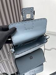 Fendi Baguette Mini Cuoio Romano Blue 20x5x13cm - 3