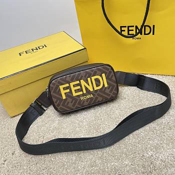Fendi Brown Zucca Canvas Size 19x4x11cm