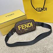 Fendi Brown Zucca Canvas Size 19x4x11cm - 5