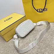 Fendi White Zucca Canvas Size 19x4x11cm - 5