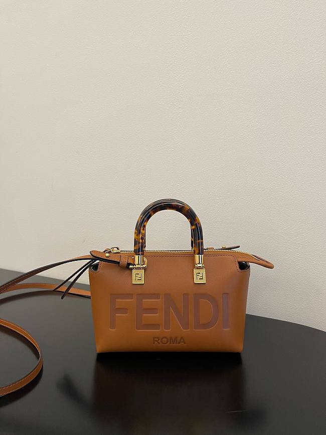 Fendi By The Way Mini Leather Brown Size 20x9x12cm - 1