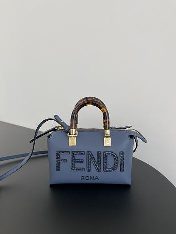Fendi By The Way Mini Leather Blue Size 20x9x12cm