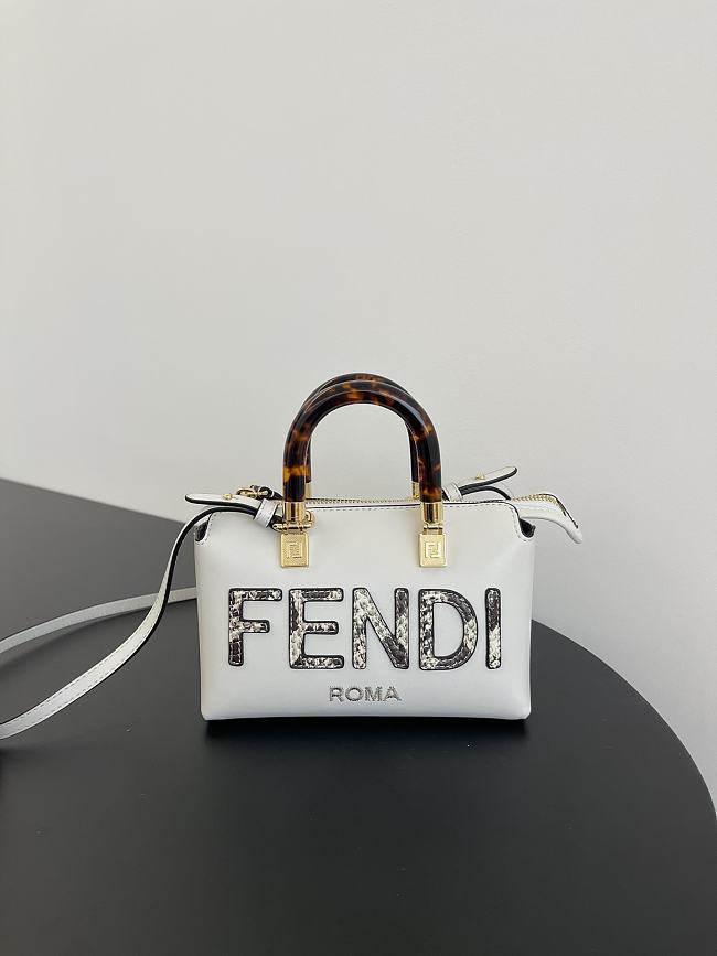 Fendi By The Way Mini Leather White Size 20x9x12cm - 1