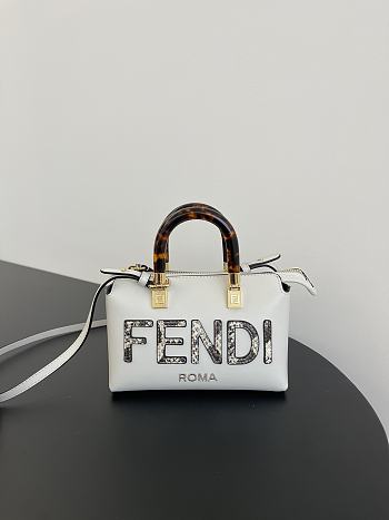 Fendi By The Way Mini Leather White Size 20x9x12cm