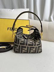 Fendi Denim Bento Bag Size 16x14x11cm - 5