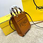 Fendi Mini Brown Sunshine Roma Bag Size 13x6x18cm - 3