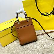 Fendi Mini Brown Sunshine Roma Bag Size 13x6x18cm - 2