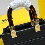 Fendi Mini Black Sunshine Roma Bag Size 13x6x18cm - 6