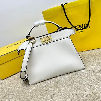 Fendi Peekaboo ISeeU White Bag Size 27x11x21CM