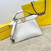 Fendi Peekaboo ISeeU White Bag Size 27x11x21CM - 5