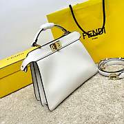 Fendi Peekaboo ISeeU White Bag Size 27x11x21CM - 3