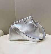 Fendi Pre-Owned First Clutch Silver Bag Size 23x10x18cm - 5