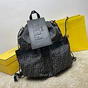 Fendi Strike Large Black Backpack Size 46x25x40CM - 5
