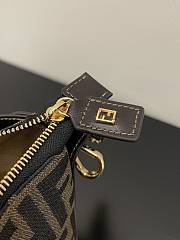 Fendi Zucca Jacquard Brown Size 15x3x12CM - 4