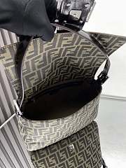 Fendi Zucca Mamma Baguette Silver Bag Size 29x10x21cm - 4