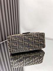 Fendi Zucca Mamma Baguette Silver Bag Size 29x10x21cm - 2